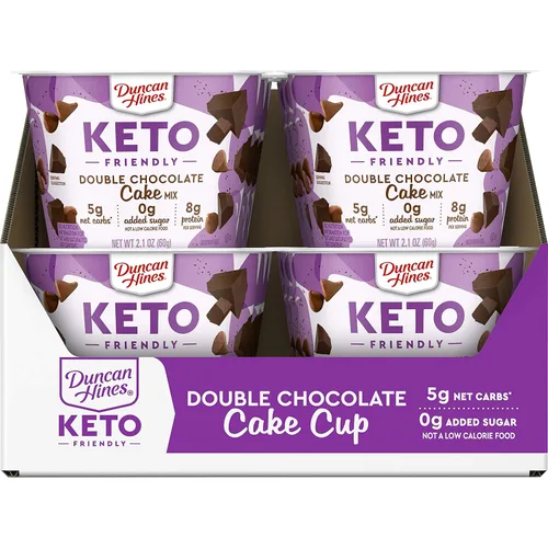 Vista 7 de Duncan Hines Mezcla de pastel de chocolate doble apta para dietas cetogénicas, 2.1 taza de pastel de chocolate doble apta para dietas cetogénicas