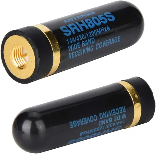 Vista 4 de Antena masculina, 2.0 in SRH805S Walkietalkie antena dual con conector de latón para 3R 100/para THF5, TH2R/para Vertex