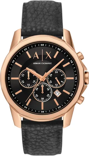Vista 13 de A X Armani Exchange Reloj de vestir cronógrafo para hombre con correa de acero inoxidable, silicona o cuero