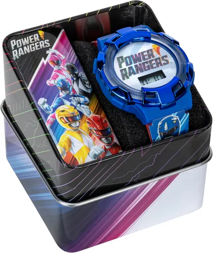 Vista 9 de Power Rangers - Reloj para niños, bisel iluminado con luces giratorias, pantalla LCD, fácil de leer, correa de plástico ajustable, perfecto