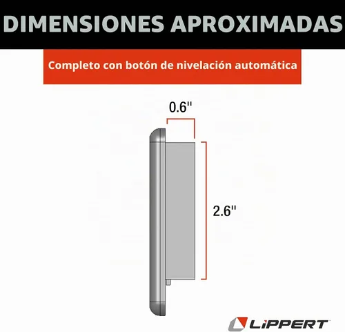 Vista 3 de Lippert Ground Control Sistema de Nivelación de RV de 5ª Rueda y Remolque de Viaje Reemplazo de Panel Táctil con Botón de Nivelación Automática