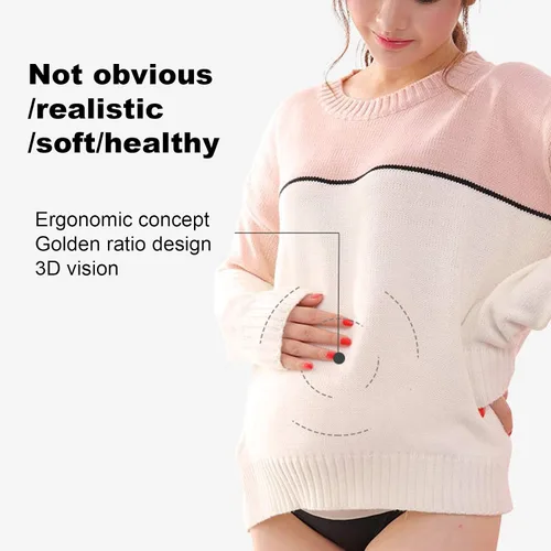 Vista 6 de Vientre falso de embarazo, silicona artificial flexible para adultos, vientre falso para embarazadas, vientre falso para embarazo, abdomen falso