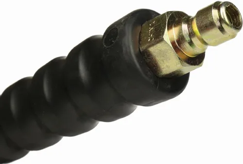 Vista 3 de 4000 PSI Gris 3/8" x 50 pies 1 capa de alambre de alta resistencia trenzado de goma envuelta manguera de lavado a presión con acopladores