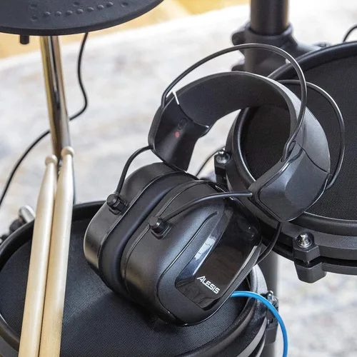 Vista 2 de Alesis DRP100 - Audífonos de referencia con aislante acústico extremo. Electrónico. Con adaptador y bolsa protectora de 1/4 pulgadas Over Ear