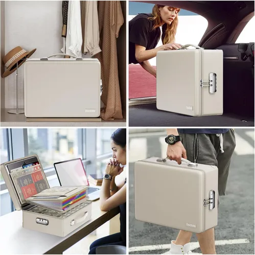 Vista 6 de DocSafe 6400°F Fireproof Document Box with Lock, 10 Layers Heat Insulated