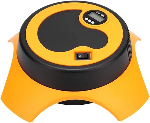 Vista 4 de Compresor de aire portátil de 12 V, bomba eléctrica de inflado de neumáticos con juego de antorcha, inflado rápido con función de memoria, flash