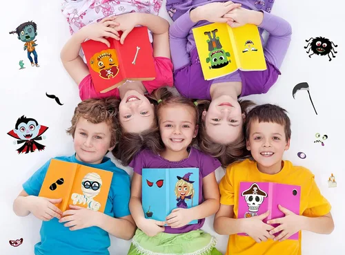 Vista 6 de Moon Boat 70 hojas de calcomanías de Halloween para niños
