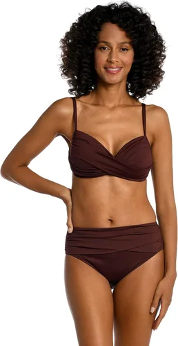 Vista 5 de La Blanca Top de traje de baño cruzado sobre el hombro Island Goddess para mujer