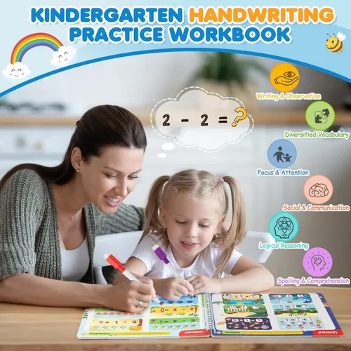Vista 3 de URMYWO Actividades de aprendizaje preescolar, libro de ejercicios de jardín