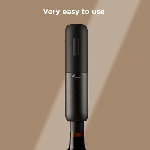 Vista 6 de Sacacorchos eléctrico Rabbit - Abridor de botellas automático con botón pulsador, diseño compacto, abre botellas silenciosamente, se almacena