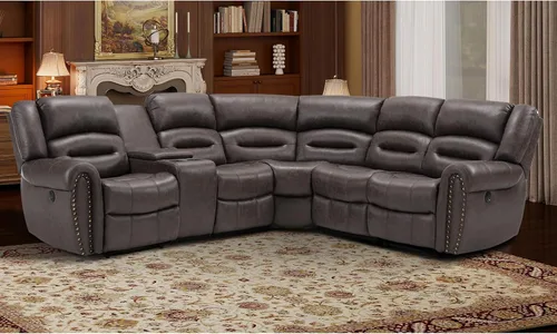 Vista 27 de EBELLO Silla reclinable manual de cuero sintético, silla reclinable individual clásica con cómodo apoyabrazos y respaldo, mueble para sala de estar