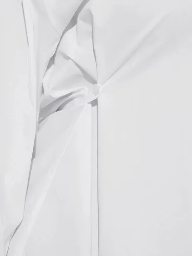 Vista 8 de Blusa de manga larga con botones laterales ajustables, camisa clásica de trabajo y casual para mujer