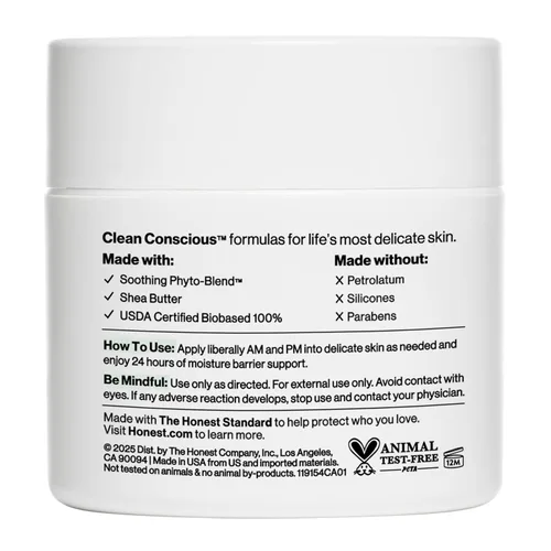 Vista 11 de The Honest Company Crema rica en piel sensible, manteca de karité, mezcla de bisabolol + extracto de raíz de jengibre, seguro para la piel sensible