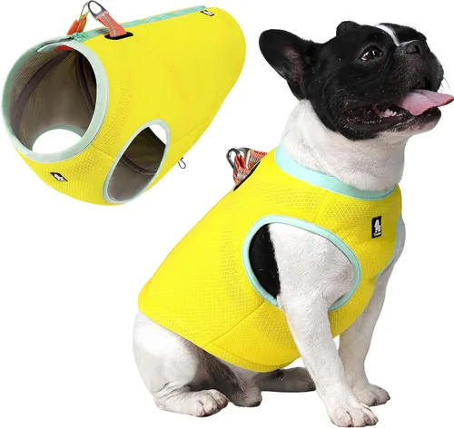 Vista 7 de JUXZH Chaleco de enfriamiento para perros, chaqueta de enfriamiento Verde