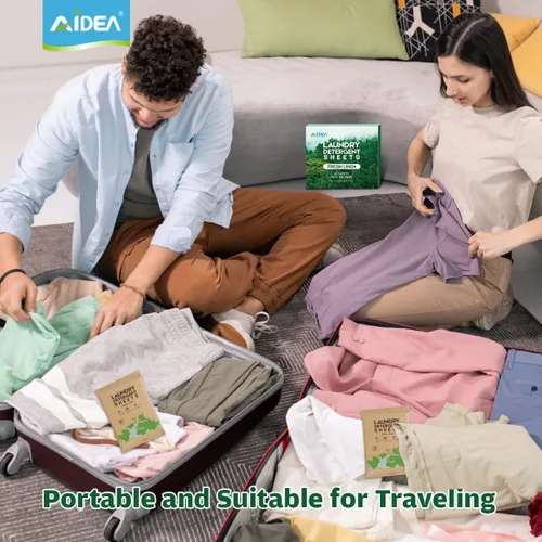 Vista 6 de AIDEA Hojas de detergente para ropa, aroma fresco (100 cargas), 50 hojas, detergente ecológico para ropa, sin jarra de plástico, hojas de jabón