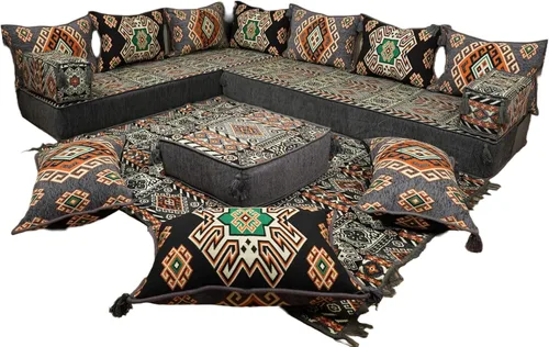 Vista 24 de arabicsofa Cojines Majlis de piso tradicionales: asientos modulares Diwan seccionales