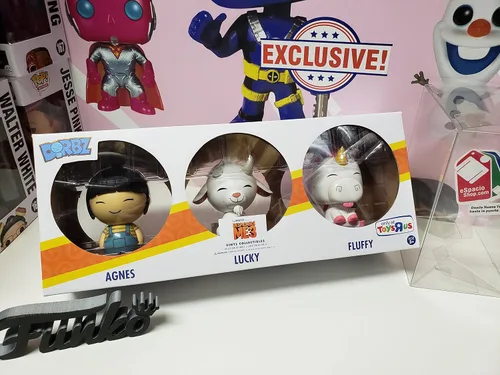 Vista 2 de Funko Dorbz: Despicable Me 3 - Figura de vinilo de 3 pulgadas, esponjosa, Agnes y Lucky