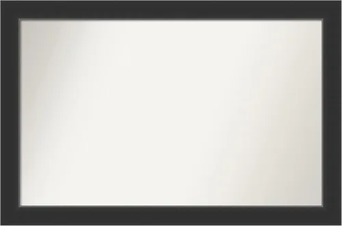 Vista 252 de Amanti Art Espejo personalizado, espejo de baño negro Astor, espejo de pared o espejo de tocador de baño sobre el fregadero (25 x 25 pulgadas)