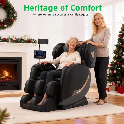 Vista 9 de Silla de masaje mejorada de cuerpo completo, silla de masaje reclinable de gravedad cero, 10 puntos de fijación, sillas de masaje Shiatsu 2026