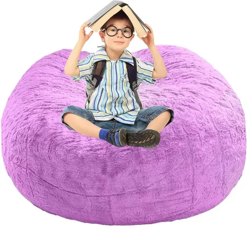Vista 56 de BCU Funda para Silla Puf Ultra Suave Esponjosa de Piel Sintética Falsa Funda para Puf de Felpa Funda para Sillas de Sala de Estar para Adultos