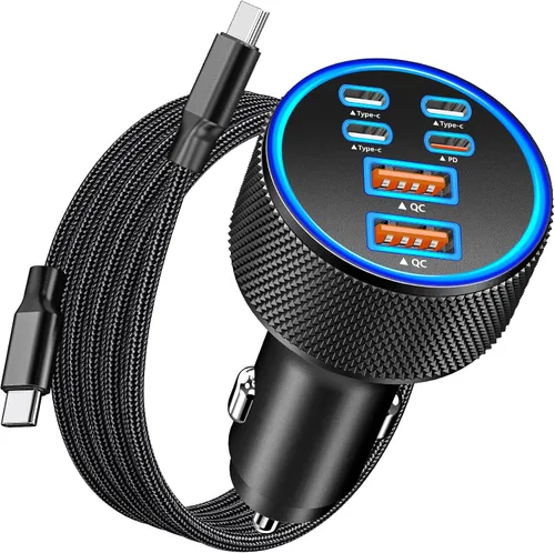 Vista 15 de Apple MFi Certified iPhone 17 Car Charger, 67W Multiport USB-C Car Charger