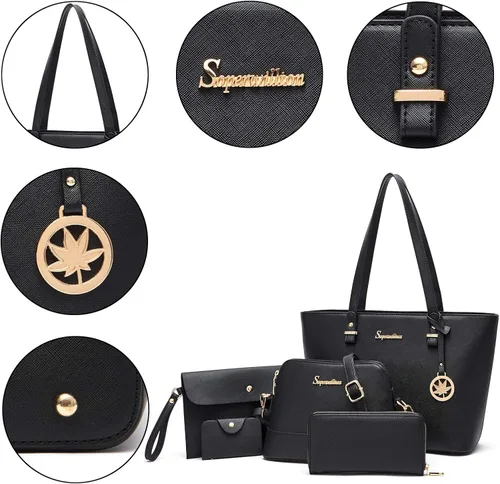 Vista 3 de Soperwillton - Juego de bolsas para mujer a la moda 5