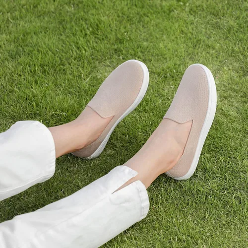 Vista 8 de STQ Zapatos sin cordones para mujer, transpirables, de moda, cómodos, de punto, casuales