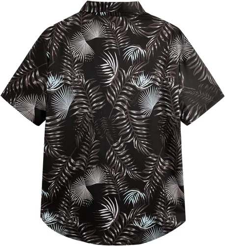 Vista 2 de Verdusa Camisas de manga corta con botones y estampado tropical para hombre