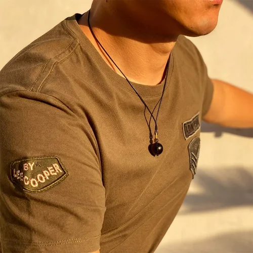 Vista 5 de Jewever Collar con colgante de ojo de tigre, simple, clásico, ajustable, redondo, con piedras preciosas curativas, energía de 0.709in, unisex