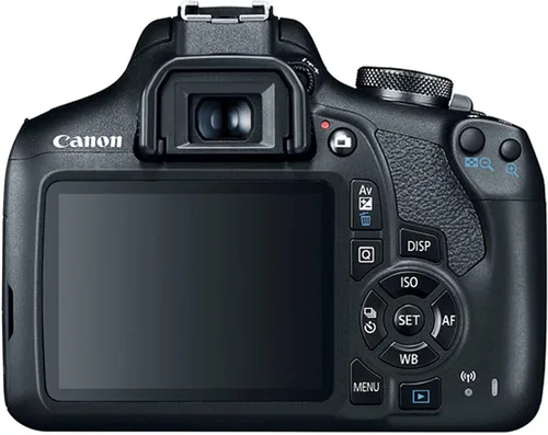 Vista 6 de Canon Cámara DSLR EOS Rebel T7 con lente EF-S 0.709-2.165 in f3.5-5.6 is II + lente EF 2.953-11.811 in f4-5.6 III + lente HD de 16.535-31.496 in