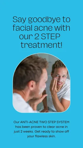 Vista 5 de SISTEMA DE DOS PASOS ANTIACNÉ SCRUB FACIAL Y HIDRATANTE - PARA HOMBRES
