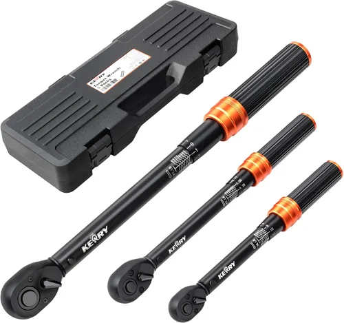 Vista 12 de Llave dinamométrica de clic de 1/4 pulgada Kerry, 20-240 pulgadas-libras/2.3-27.1 Nm, ±3% de alta precisión, escalas de doble rango, claramente