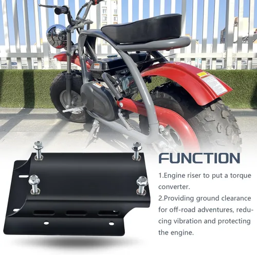 Vista 4 de Placa de Montaje de Elevacón de Convertidor de Par para Motor Predator 196cc 212cc para Mini Bicicleta Coleman CT200U BT200X Baja Warrior MB200
