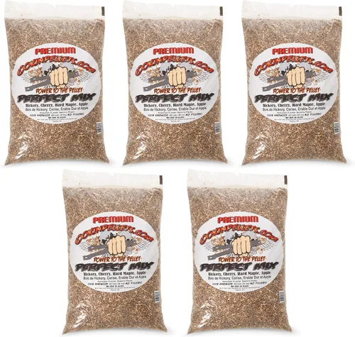 Vista 4 de CookinPellets Pellets de Madera Dura Natural de Manzana Premium y Arce Duro, Humo Dulce Ligero para Parrilla BBQ y Ahumador de Pellets, Bolsa de 40