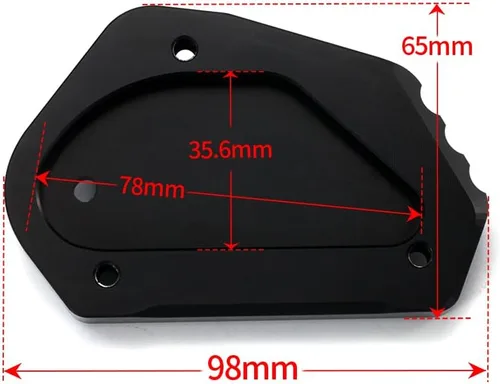 Vista 6 de Placa de soporte de extensión lateral de motocicleta compatible con SUZUKI Vstrom 650 650XT 2004-2023 Vstrom Soporte de almohadilla de pie DL650