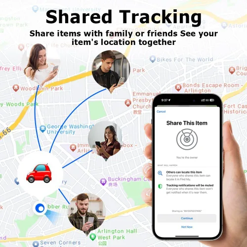 Vista 5 de Mini GPS Tracker for Vehicles, No Month Fees, Bluetooth Tracker Tag Magnetic Tracker for Car, IP67 Waterproof, 12 Months Battery Life, No