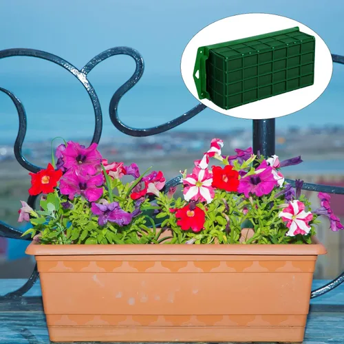 Vista 3 de Boao 2 piezas de soporte de espuma floral con espuma floral para flores frescas, cuenco para mesa de centro de mesa, arreglo floral, rectangular