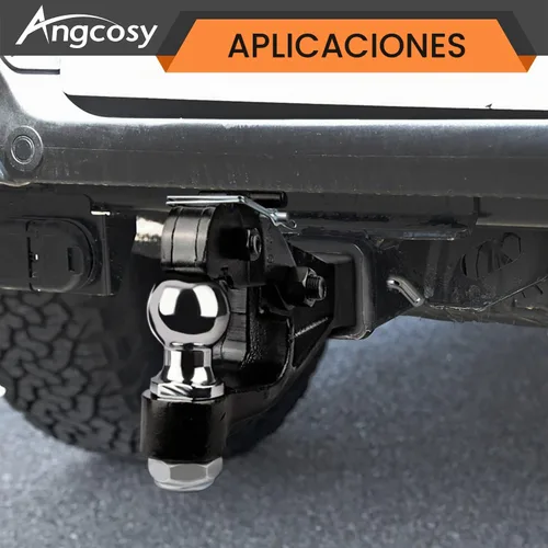 Vista 6 de Gancho de perno de 10 toneladas para enganches de remolque, combinación de gancho receptor, bola de enganche de 2 pulgadas, 7000 libras, 15-1/2