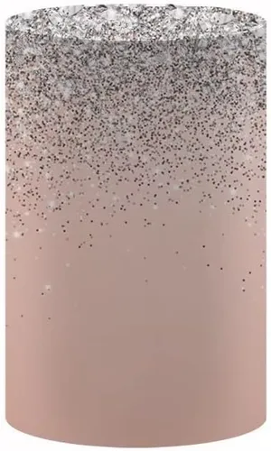 Vista 7 de Cubiertas de pedestal de oro rosa con purpurina para fiesta de cumpleaños de dieciséis dulces dieciséis puntos de Bokeh plateados, decoraciones