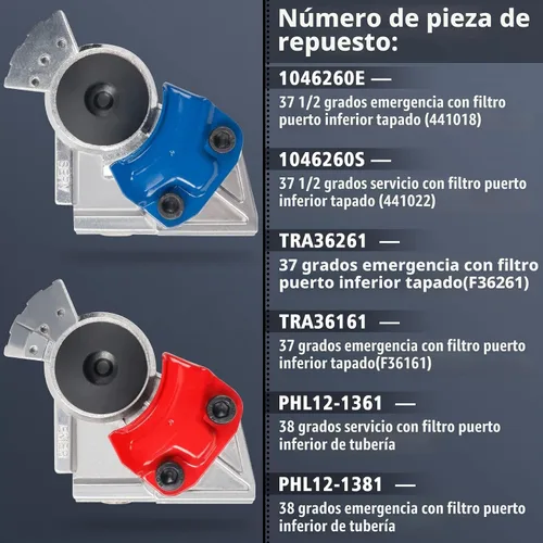 Vista 3 de KOOTANS Gladhands en ángulo de 37 grados, 1 par de aluminio fundido a presión, kit de apretón de manos, manguera de aire, conector de acoplamiento