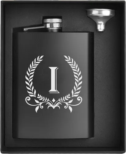 Vista 11 de ELEGANTPARK Petacas para Licor para Hombres con Iniciales Monogramadas Regalos para Hombres Cumpleaños Regalos Personalizados para Él Padrinos Papá