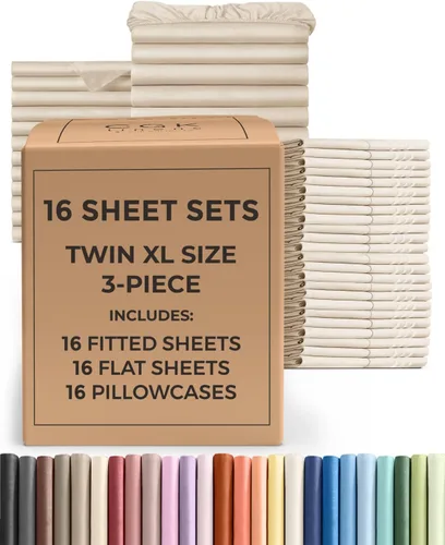 Vista 160 de Pack of 2, Twin Size 3 Piece Sheet Set - Breathable & Cooling - White