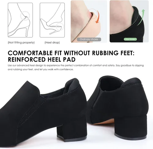 Vista 3 de Ortho+rest Tacones puntiagudos para mujer con paneles elásticos para pies sensibles y juanetes