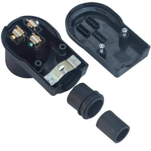 Vista 6 de Receptáculo NEMA 5-30R, 30 amperios, 125 voltios, conector de 3 cables de 2 polos, 30 A CA de grado industrial, enchufe hembra de grado industrial