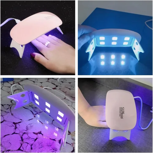 Vista 2 de Lámparas LED para uñas de gel, mini luz UV para uñas, lámpara LED portátil de uñas de 6 W, lámpara de gel para secado de uñas para mujeres y niñas