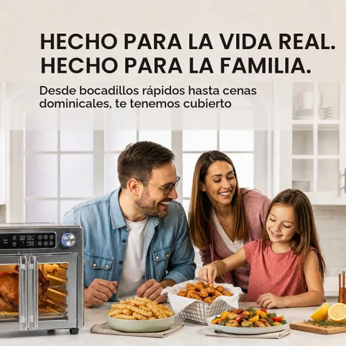 Vista 6 de Emeril Lagasse Combo de Horno Tostador y Freidora de Aire Extra Grande con Puerta Francesa, 24 Funciones de Cocción y Controles Digitales, 7