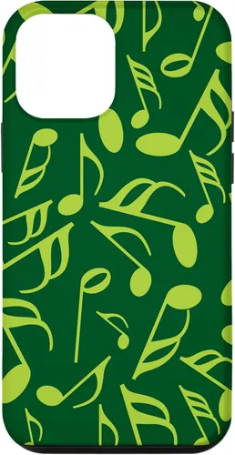 Vista 15 de Funda para iPhone 11 Pro Max con notas musicales verdes