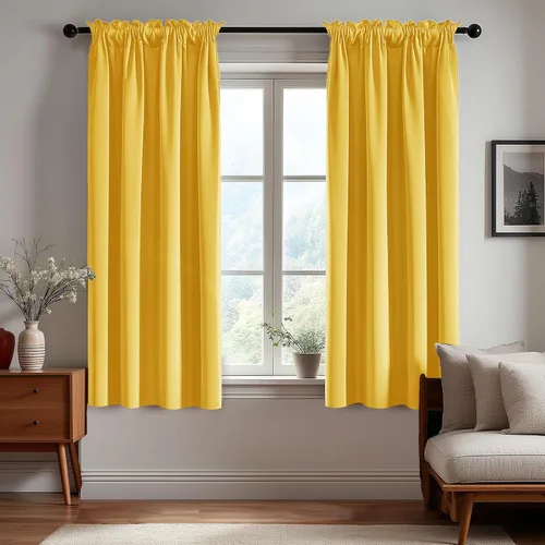 Vista 170 de Deconovo Cortinas opacas, aislamiento térmico, dobladillo para barra, reducción de ruido, certificado Oeko-TEX, cortinas de oscurecimiento