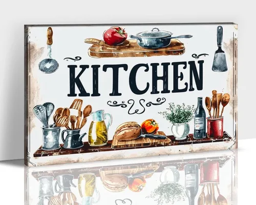 Vista 20 de GUTTATY Imágenes de cocina, arte de pared, pintura colorida de frutas y verduras para comedor, restaurante, regalo del día de la madre para abuela