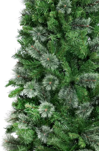 Vista 3 de Árbol de Navidad artificial de pino de cachemira de mezcla media de 6.5 pies, sin iluminación